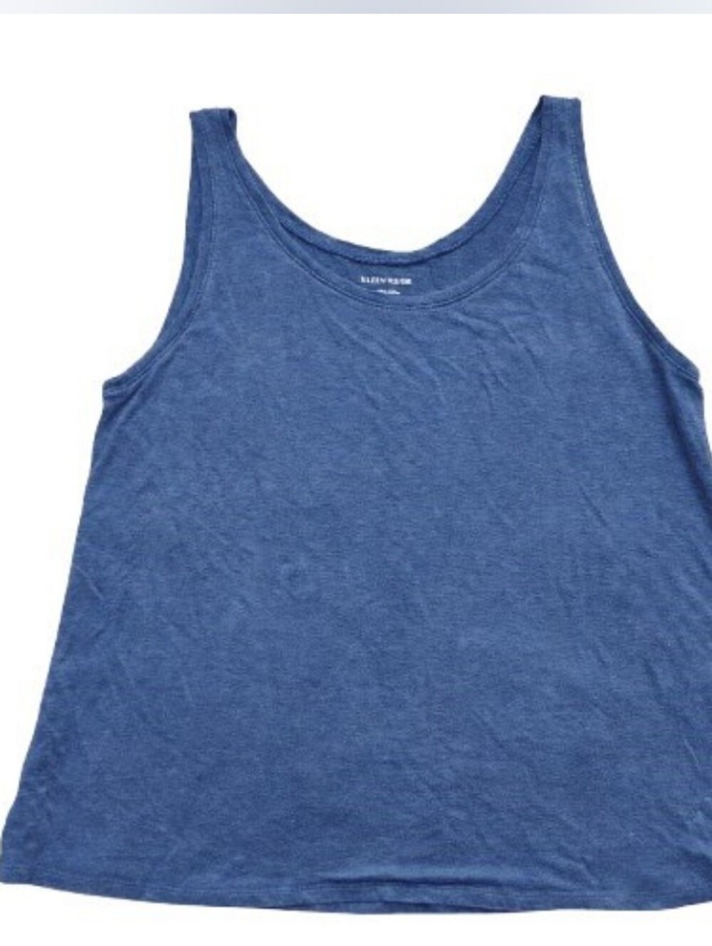 NWOTEileen Fisher Navy Blue Organic Linen Sleeveless Cropped A-Line Top SmaLL